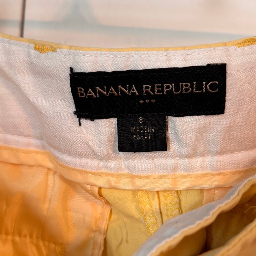 Banana Republic Standard Bermuda shorts yellow size 8 - Picture 4 of 9